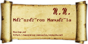 Mészáros Manuéla névjegykártya