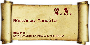 Mészáros Manuéla névjegykártya