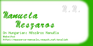 manuela meszaros business card
